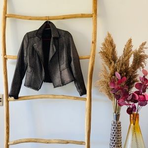 Banana Republic Metallic Tweed Moto Jacket